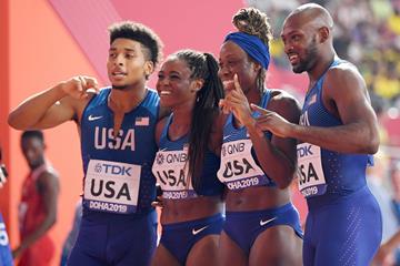 USA's mixed 4x400m team at the IAAF World Athletics Championships Doha 2019 (Getty Images)