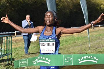 Margaret Chelimo Kipkemboi wins the Cross Internacional de Italica in Seville (Asociación ANOC)