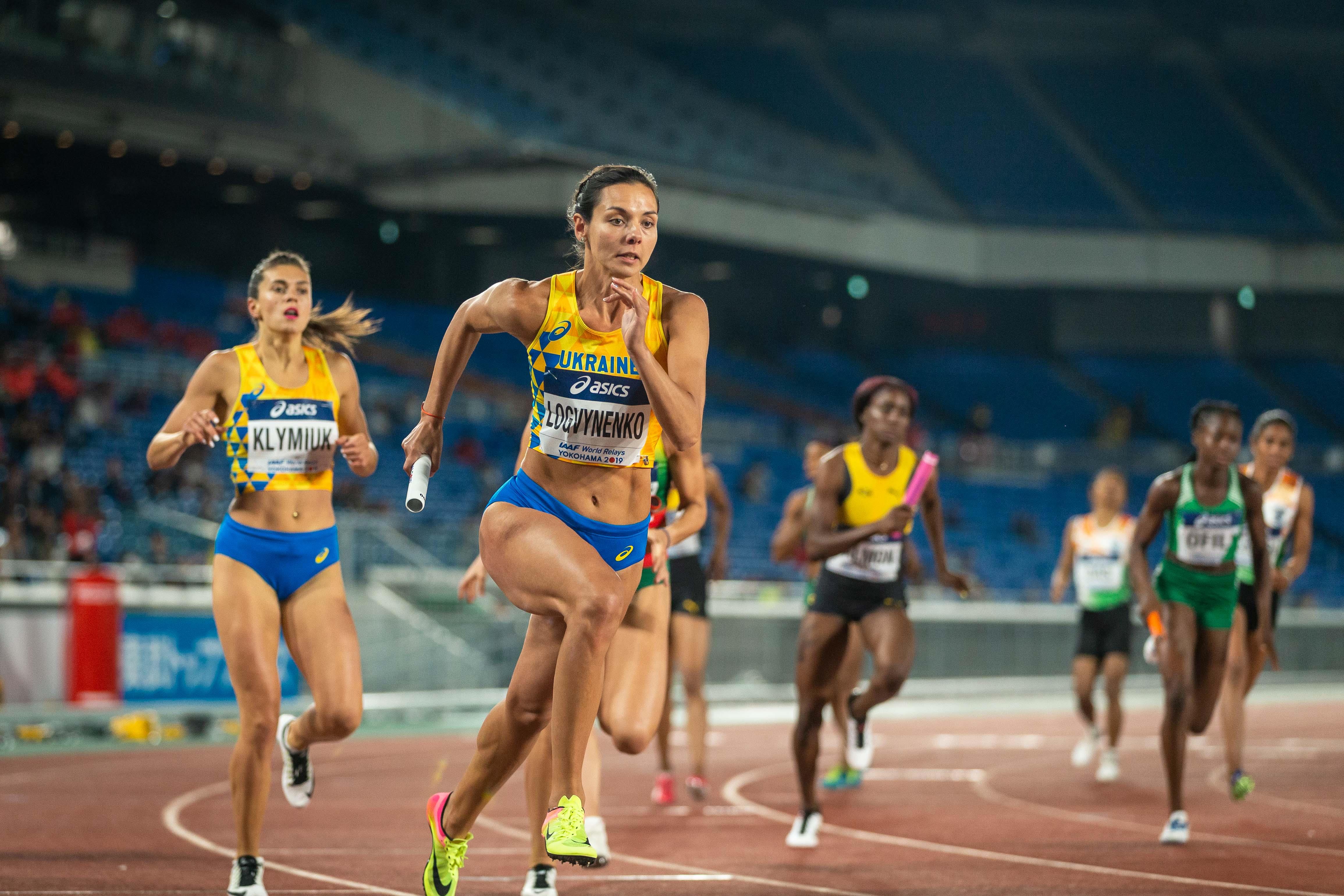 Ukraine in action in the 4x400m at the World Relays (Dan Vernon)